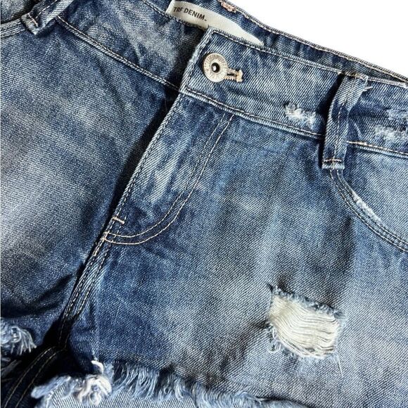Zara Jean shorts mid rise cut off style distressed size 8 - Picture 5 of 12